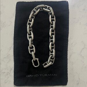 David Yurman Twisted Silver Link Heavy Men’s Bracelet